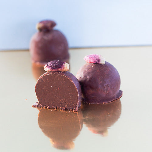 dark chocolate pistachio truffle