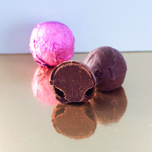 dark chocolate raspberry truffle